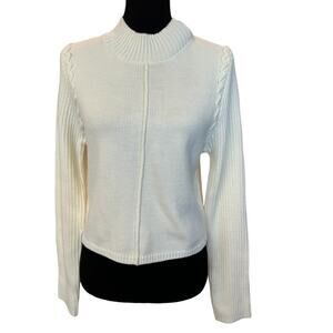 New ~ ALL IN FAVOR NORDSTROM ~ Women's Cream Pullover Sweater Size Large